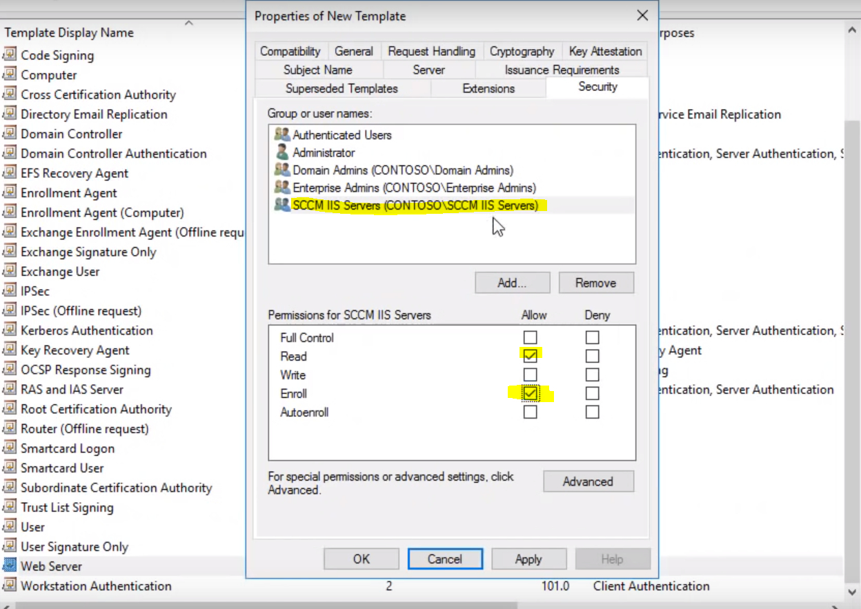 Pki Certificate Requirement For Sccm - Hashmat It Nerd With Regard To Workstation Authentication Certificate Template