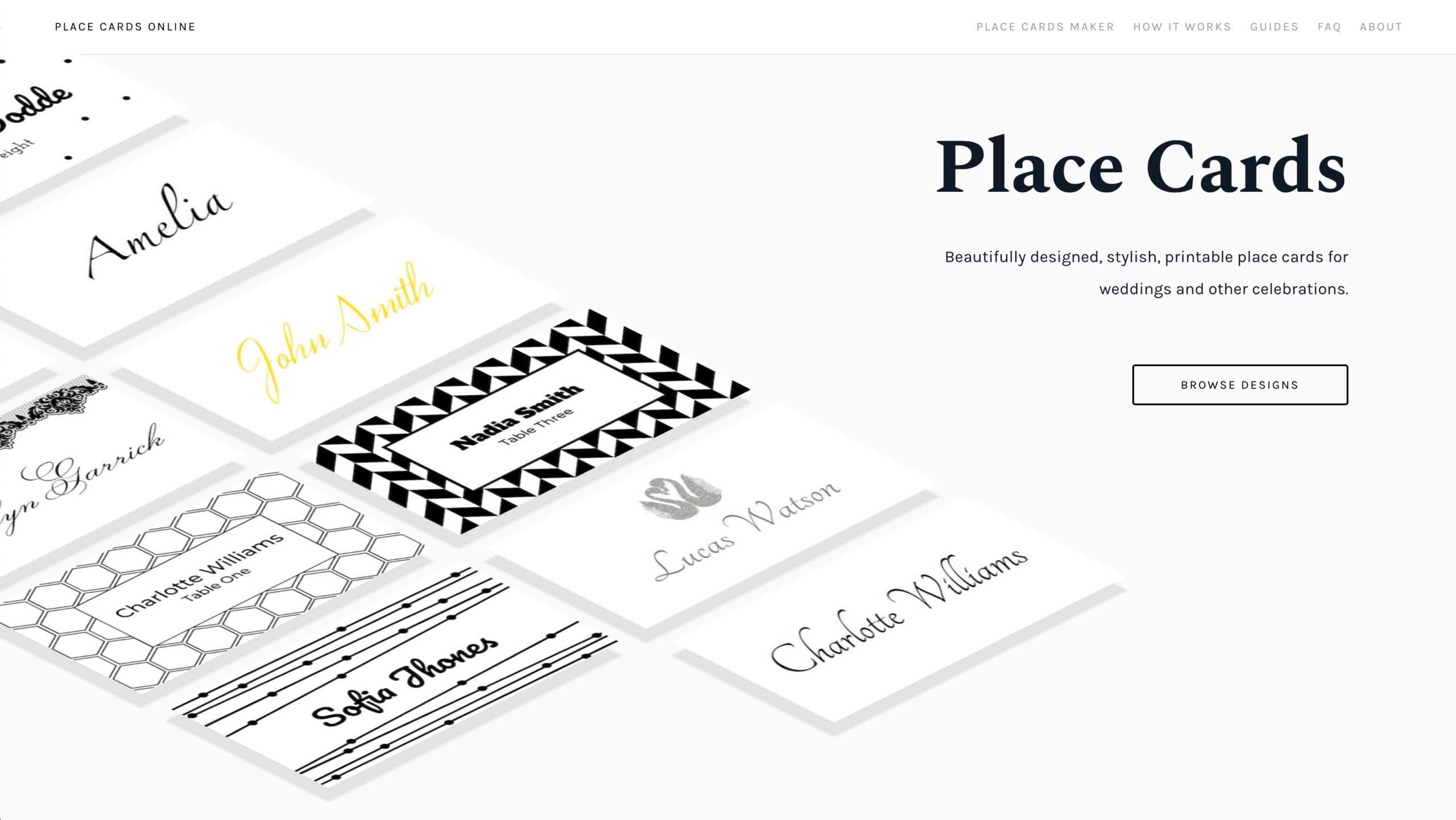 Place Cards Online – Place Cards Maker. Beautifully Designed Inside Celebrate It Templates Place Cards