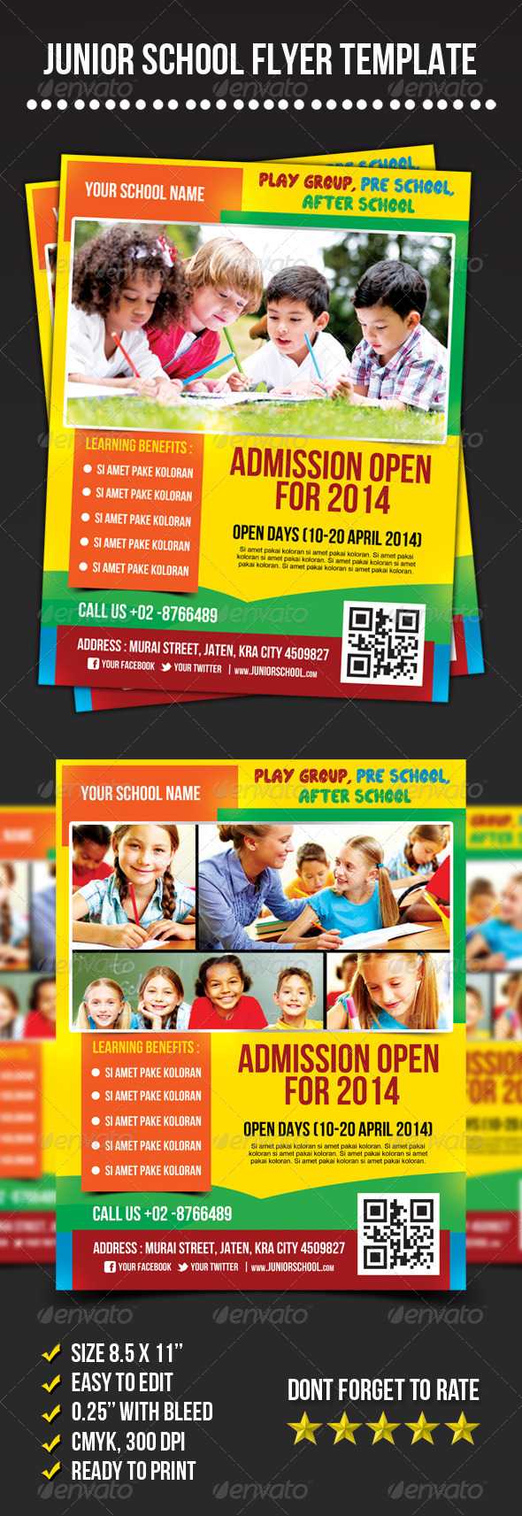 Play School Graphics, Designs & Templates From Graphicriver Within Play School Brochure Templates