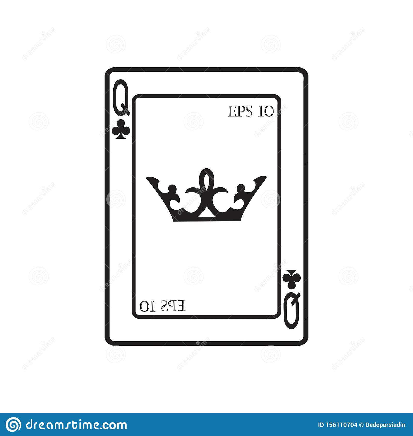 Playing Card Vector Icon Illustration Design Stock Vector For Chance Card Template