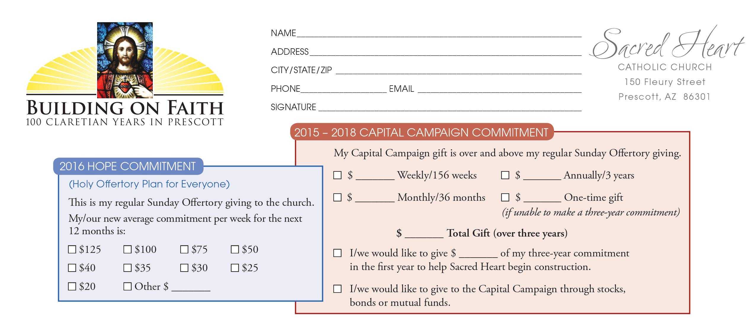 Pledge Card Sample - Karan.ald2014 Throughout Fundraising Pledge Card Template