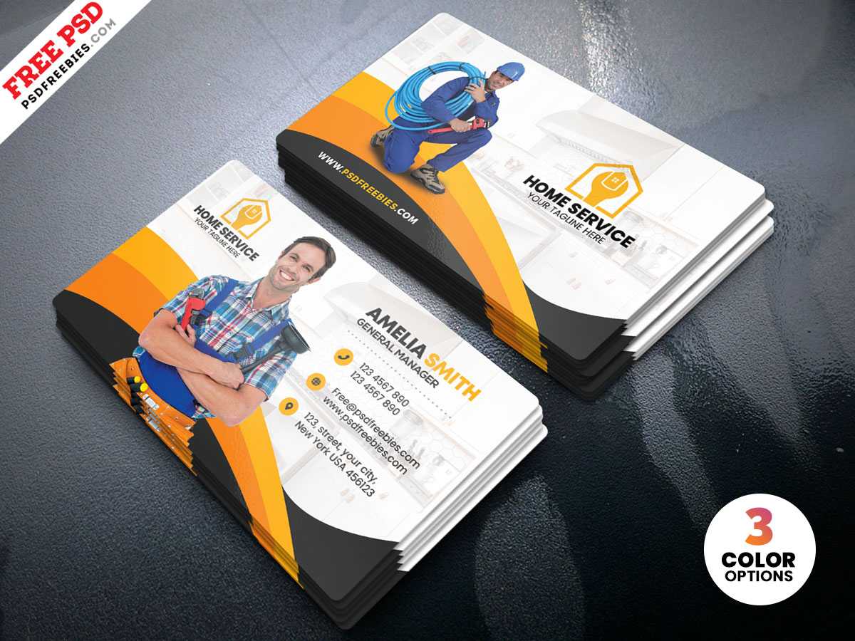 Plumber Business Card Psd Template | Psdfreebies Within Visiting Card Psd Template