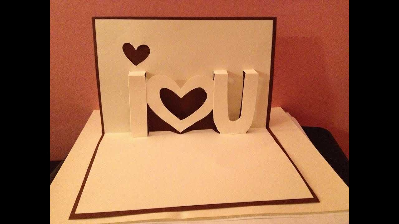 Pop Up Cards - I Love You Pop Up Card - Youtube inside I Love You Pop Up Card Template