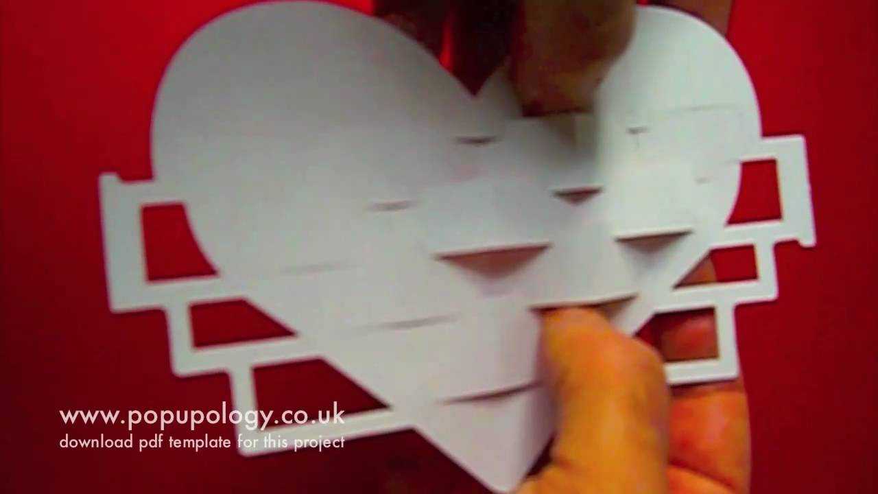 Pop Up Valentine's Kineticard Tutorial – Origamic Architecture Intended For Heart Pop Up Card Template Free