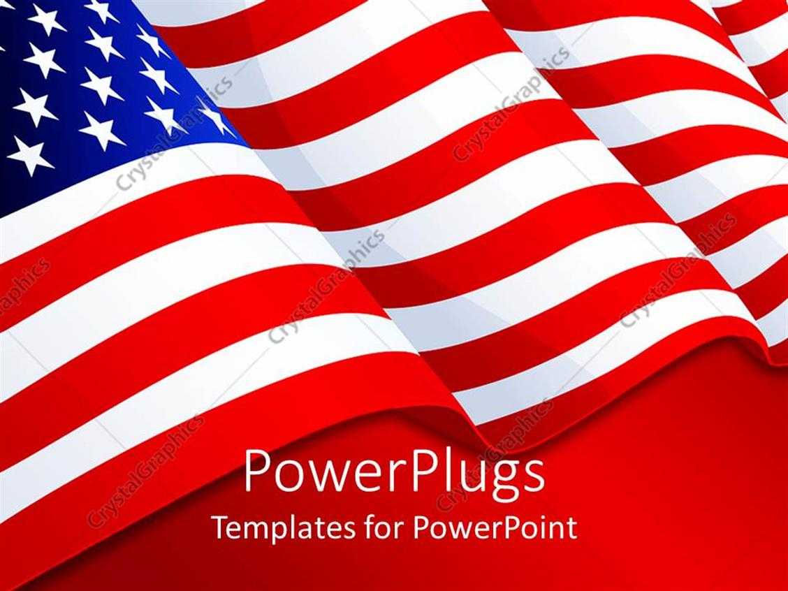 Powerpoint Template: American Flag Patriotic Background With Regarding Patriotic Powerpoint Template