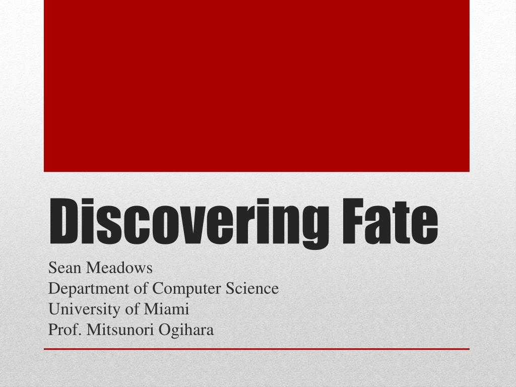 Ppt – Discovering Fate Powerpoint Presentation, Free With University Of Miami Powerpoint Template