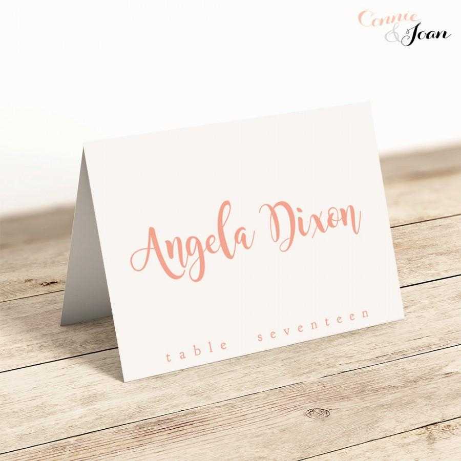 Printable Folded Place Cards Table Name Cards Template Inside Table Name Card Template
