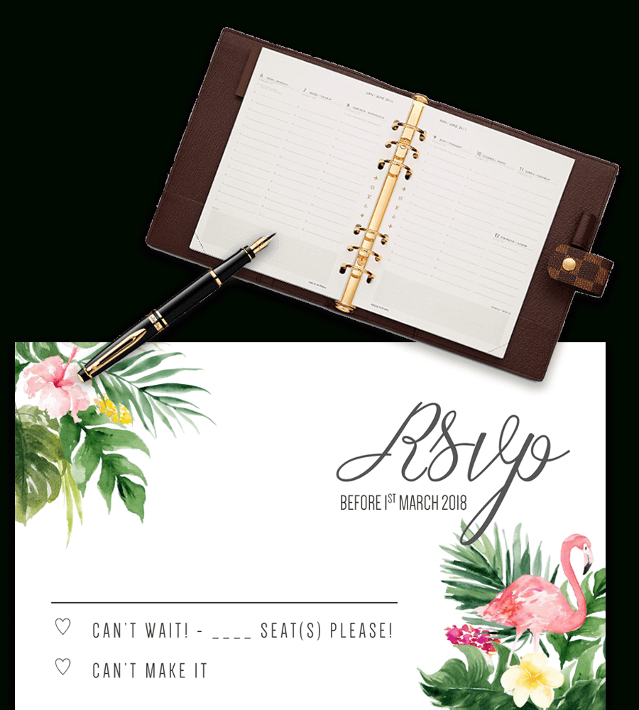 Printable Free Wedding Rsvp Template & Cards Microsoft Word In Acceptance Card Template