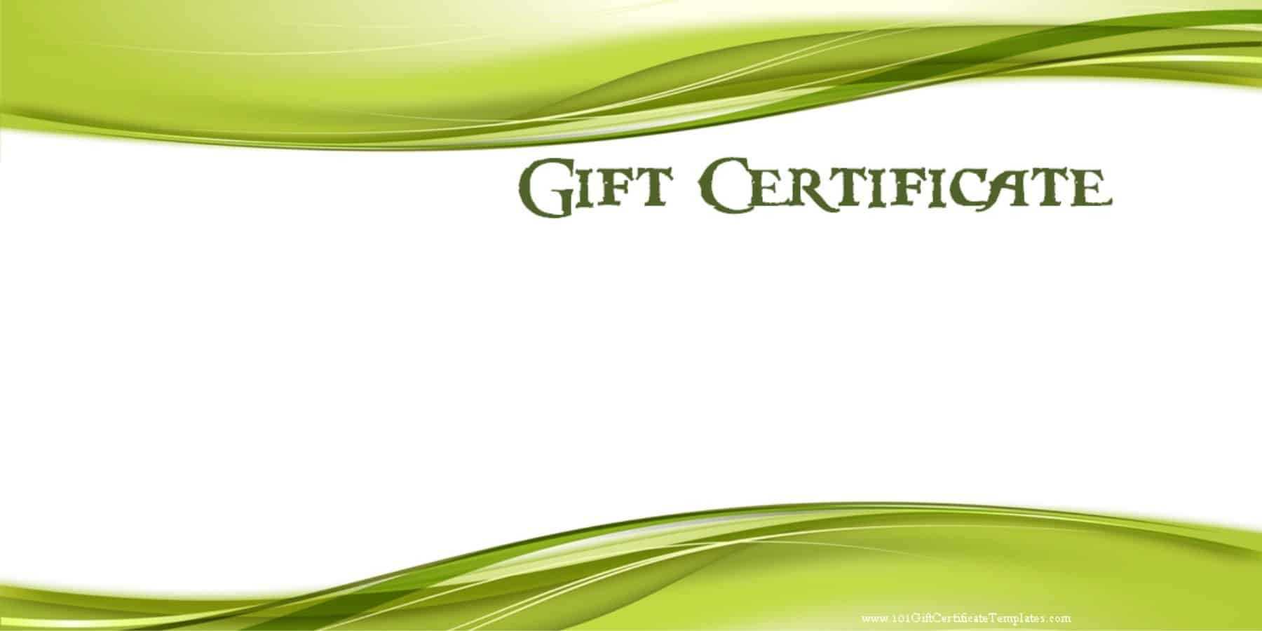 Printable Gift Certificate Templates Pertaining To Custom Gift Certificate Template