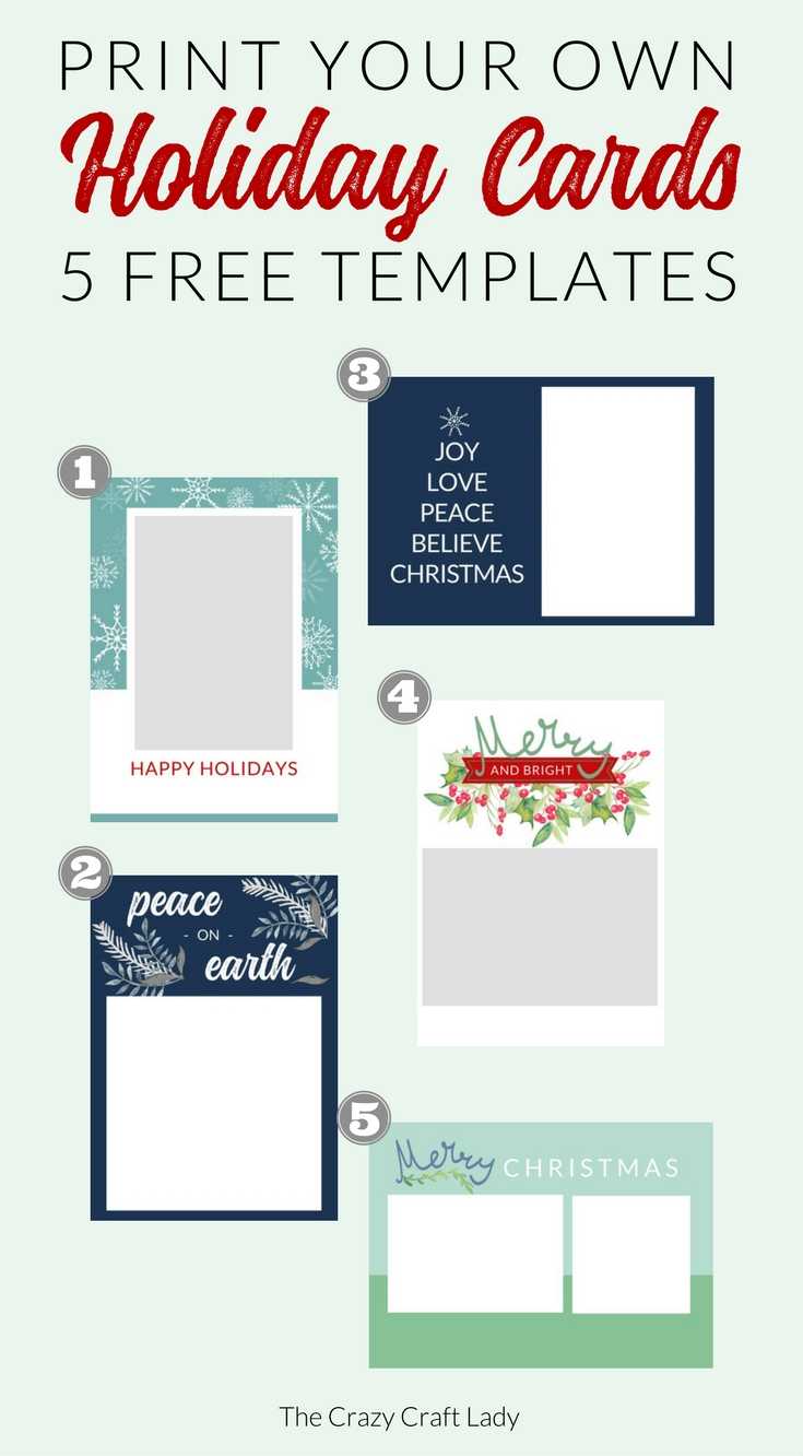 Printable Photo Christmas Cards Templates Free – Barati With Regard To Template For Cards To Print Free