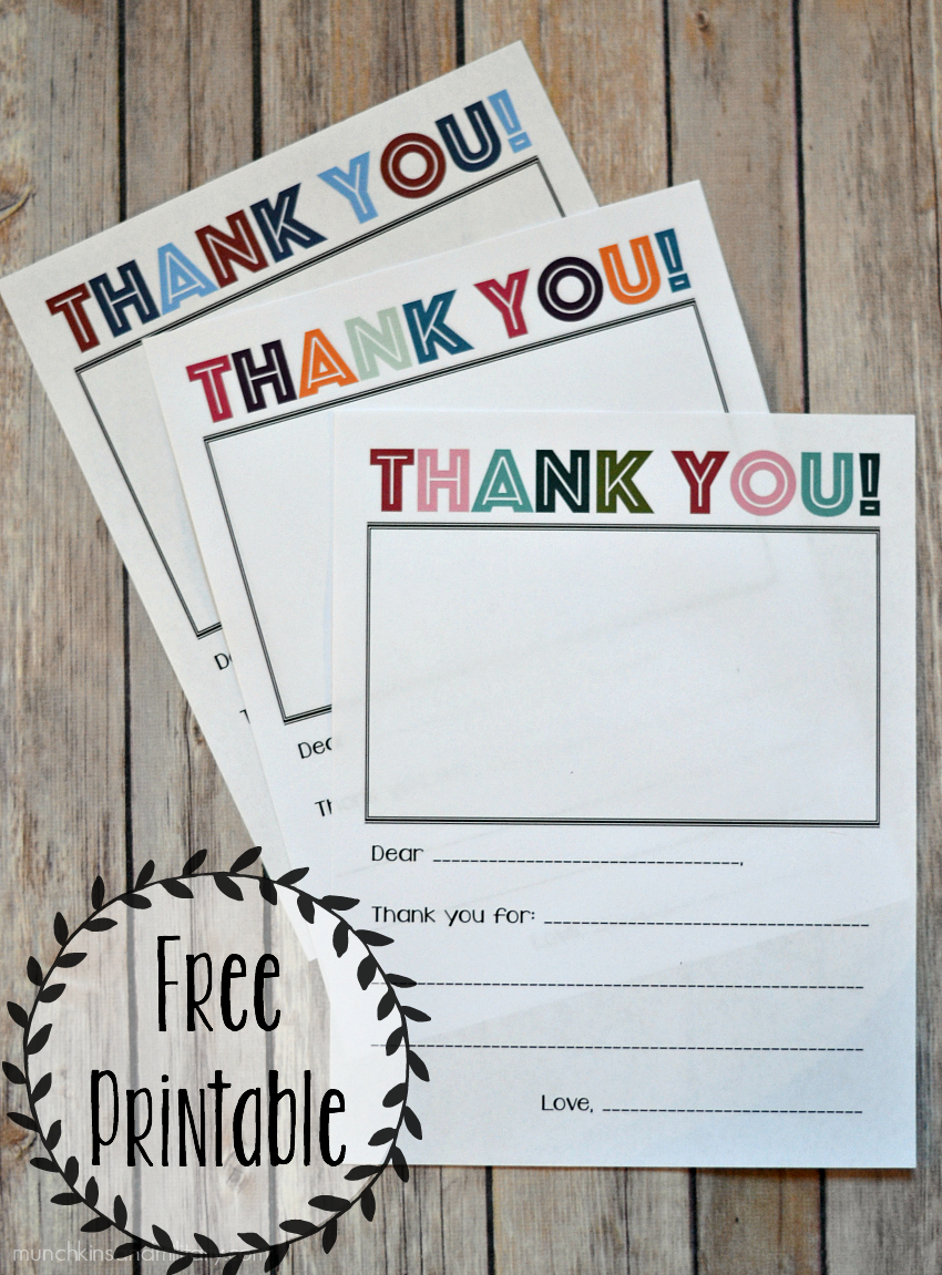 Printable Thank You Note – Three Little Ferns – Family Within Christmas Thank You Card Templates Free