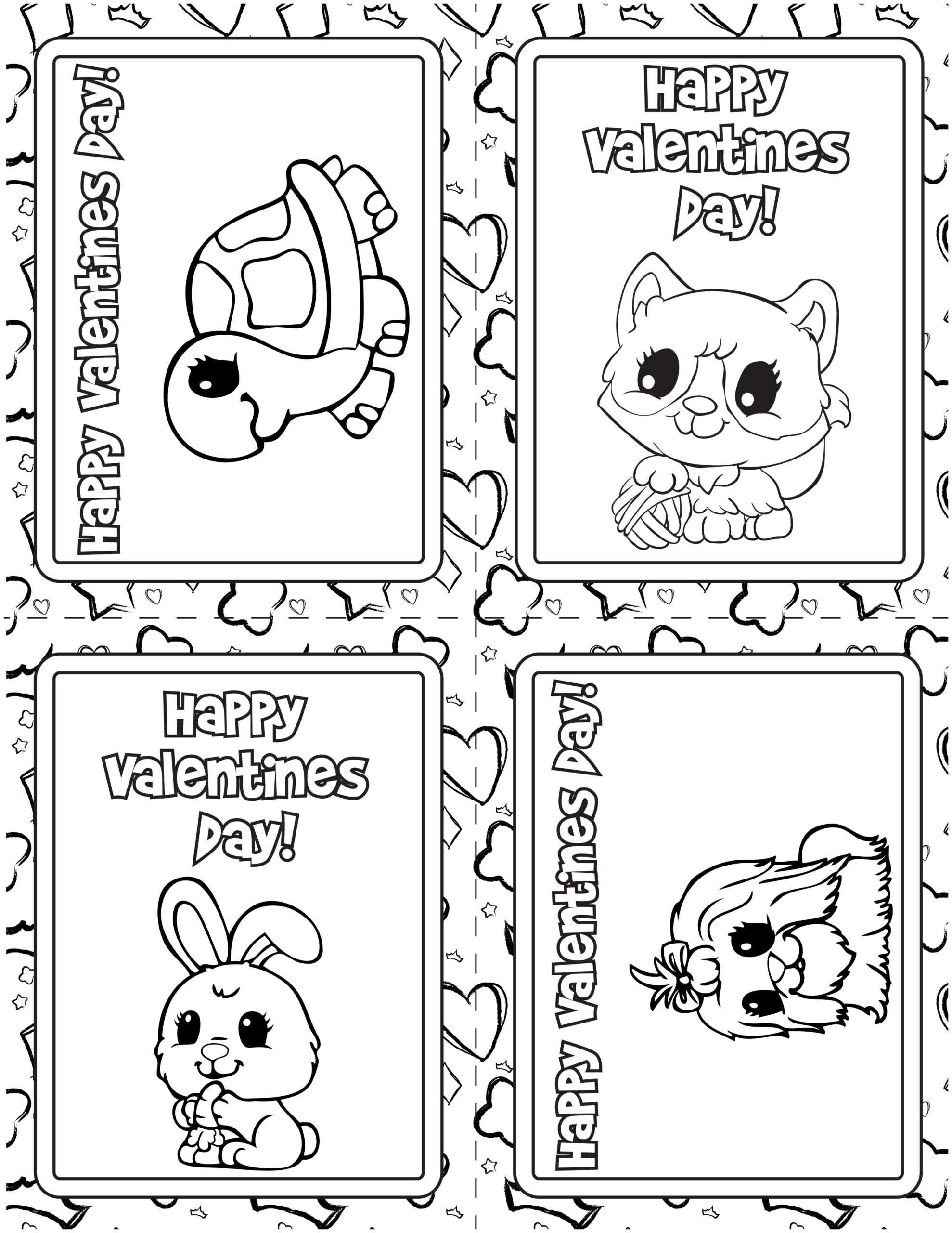Printable Valentine Cards Coloring Pages Throughout Valentine Card Template For Kids