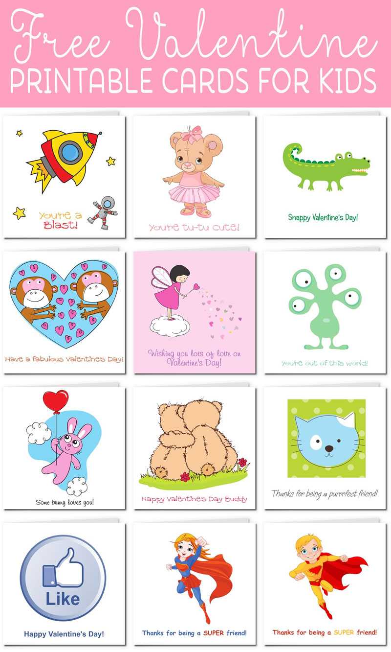 Printable Valentine Cards For Kids Regarding Valentine Card Template For Kids