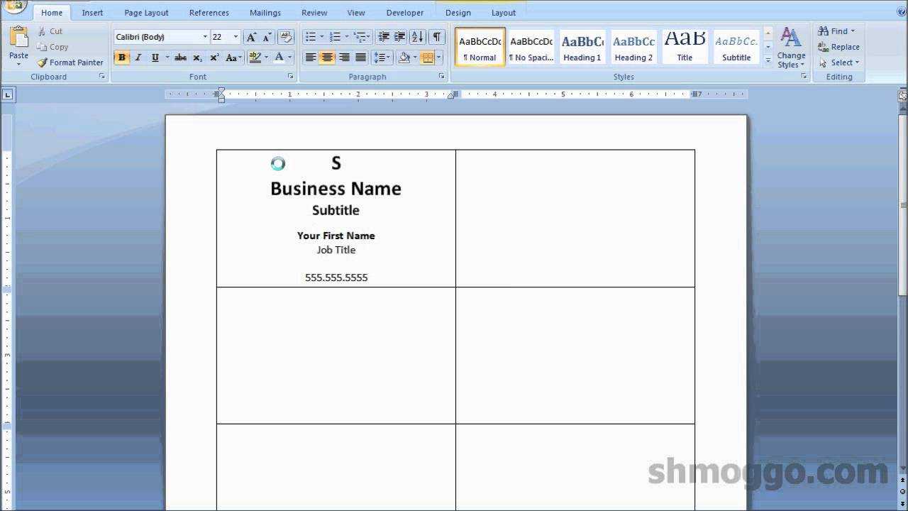 Printing Business Cards In Word | Video Tutorial Within Front And Back Business Card Template Word