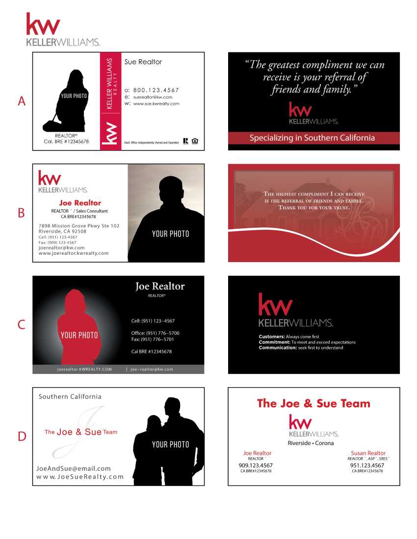 Printing Connection · Keller Williams Business Cards Regarding Keller Williams Business Card Templates