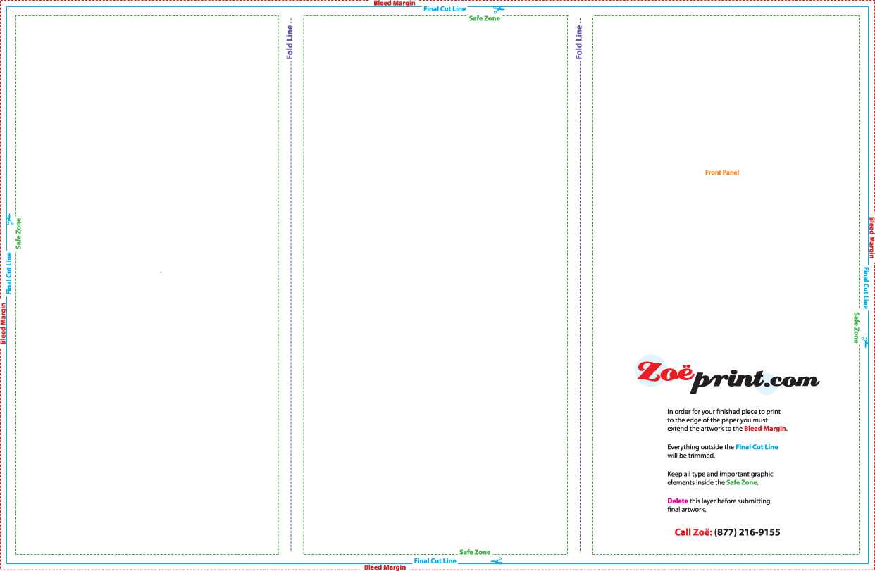 Printing Templates – Zoeprint In 8.5 X11 Brochure Template