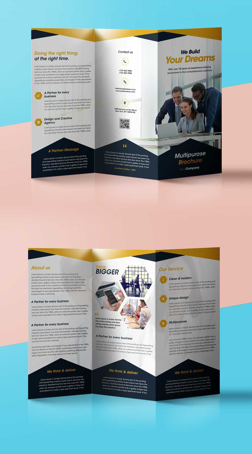 Brochure 3 Fold Template Psd Creative Idea Templates