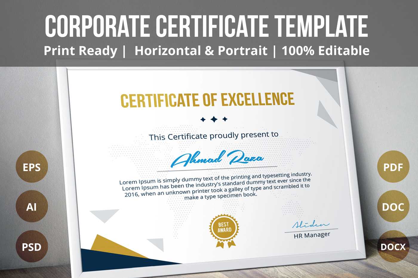 Psd Certificate Template On Behance In Ownership Certificate Template
