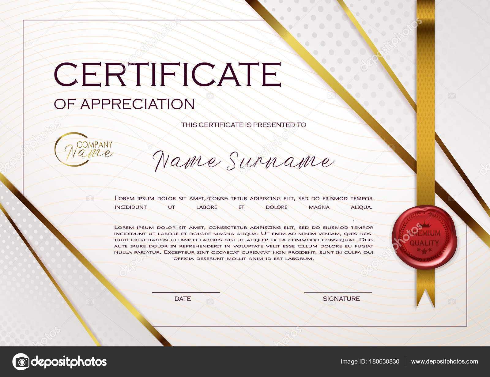 Qualification Certificate Appreciation Design Elegant Luxury Pertaining To Qualification Certificate Template
