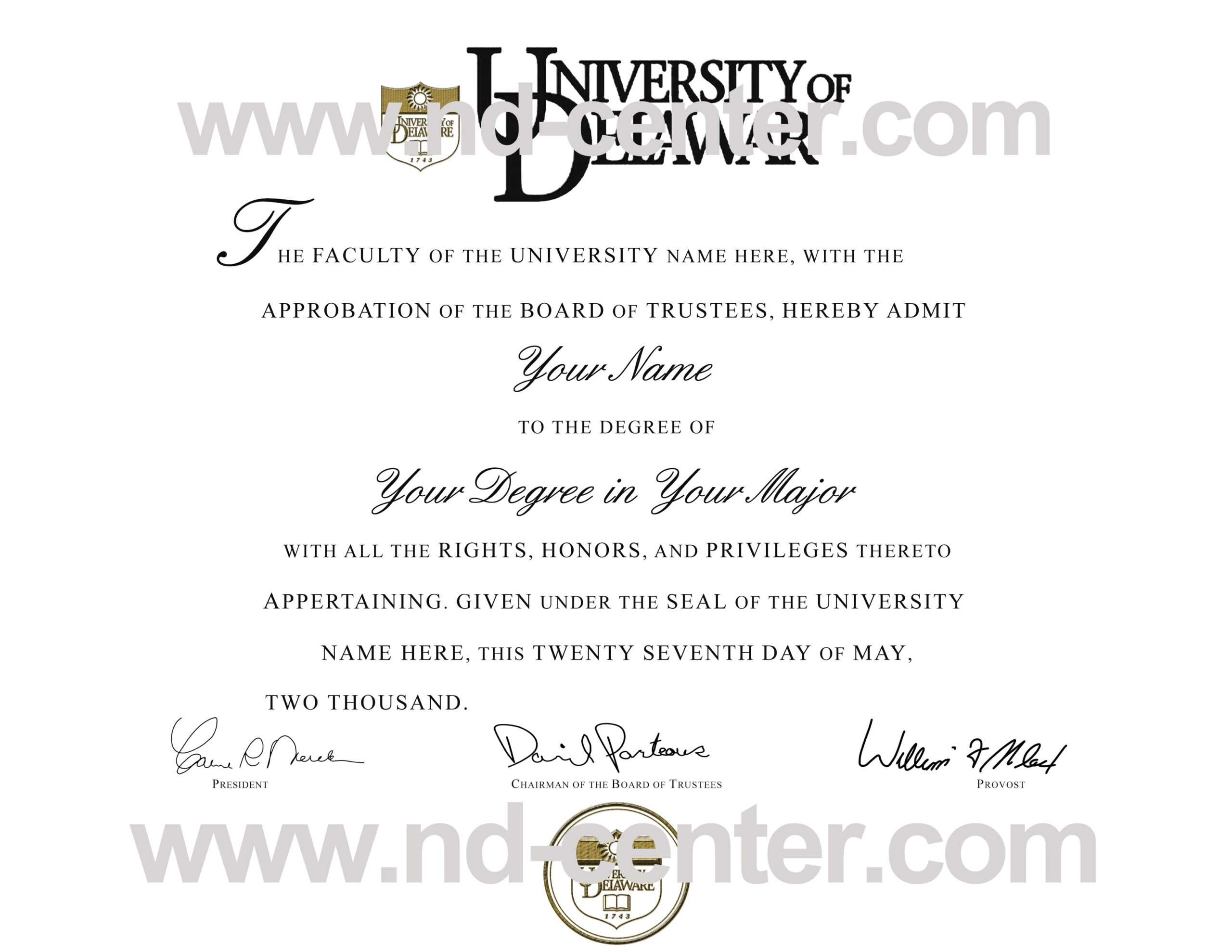Quality Fake Diploma Samples For Masters Degree Certificate Template