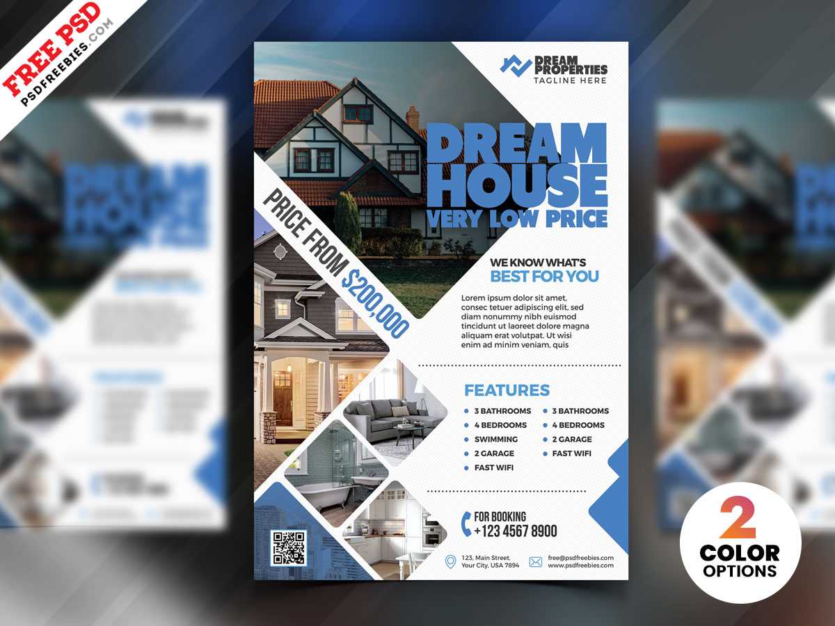 Real Estate Flyer Design Psd – Uxfree throughout Real Estate Brochure Templates Psd Free Download