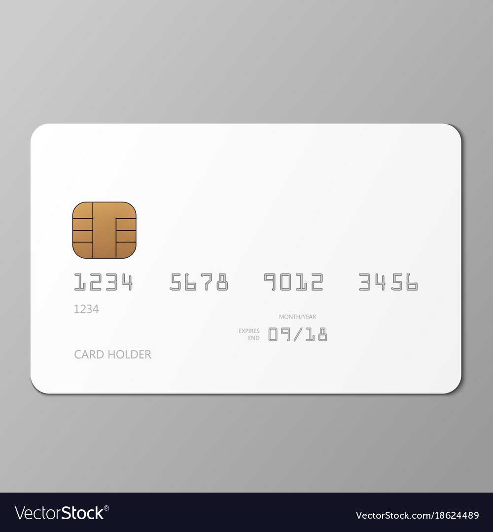 Realistic White Credit Card Mockup Template With Inside Credit Card Templates For Sale