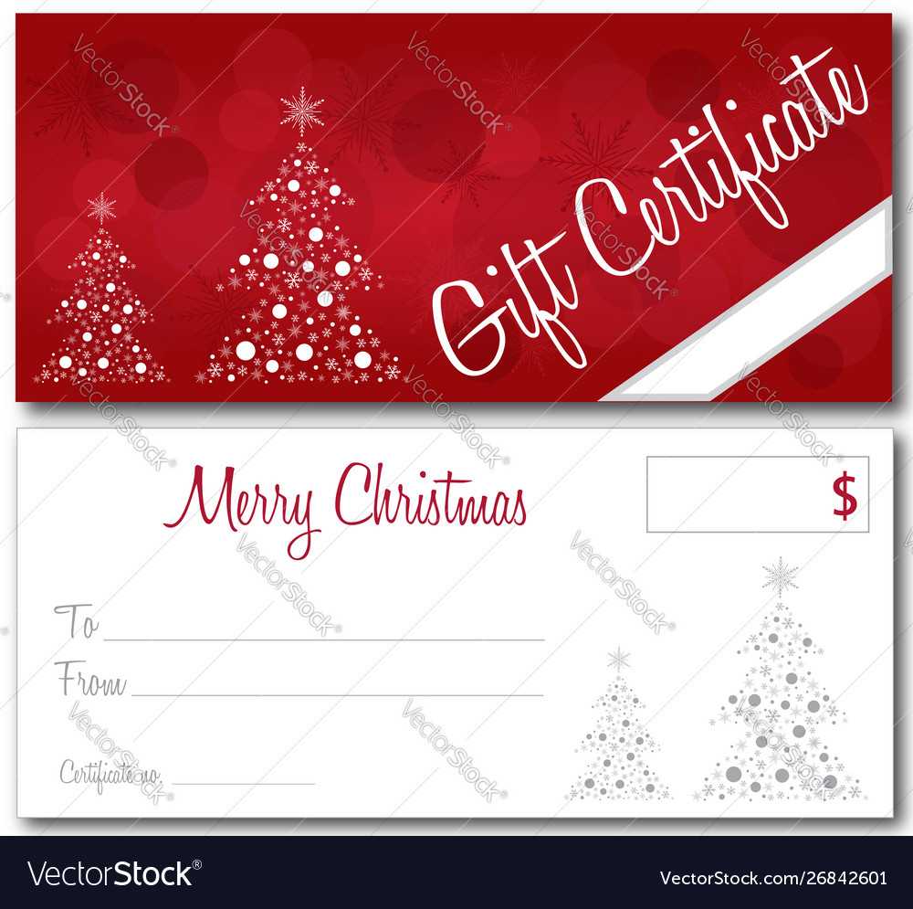 Red Christmas Gift Certificate Intended For Merry Christmas Gift Certificate Templates