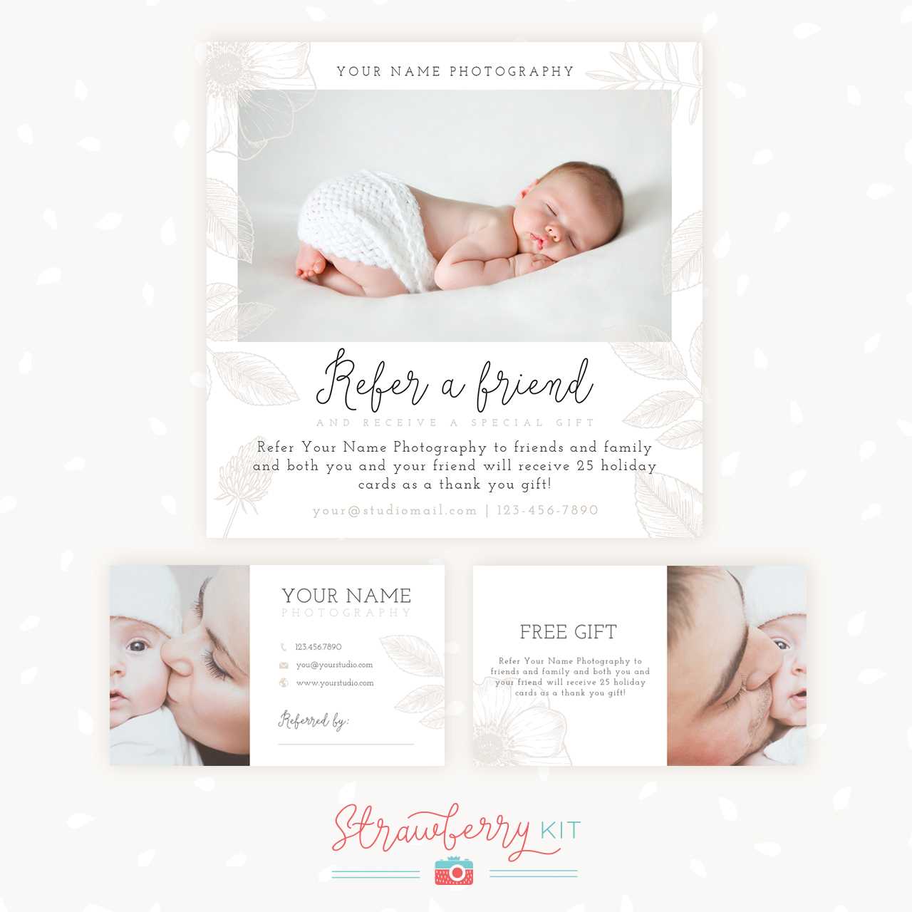 Refer A Friend Photography Template | Bonus Business Cards Regarding Referral Card Template Free