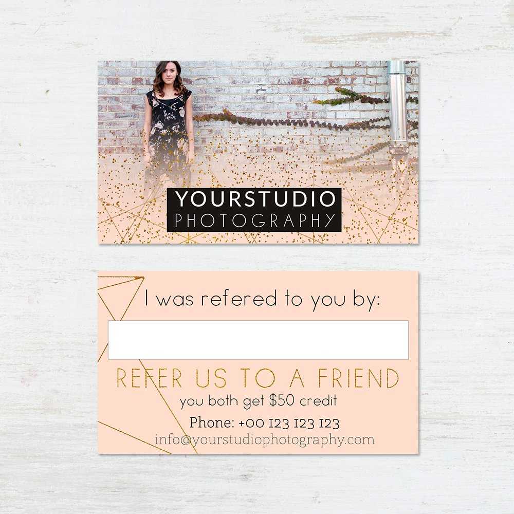 Referral Card Template | Pastel Greetings With Regard To Referral Card Template