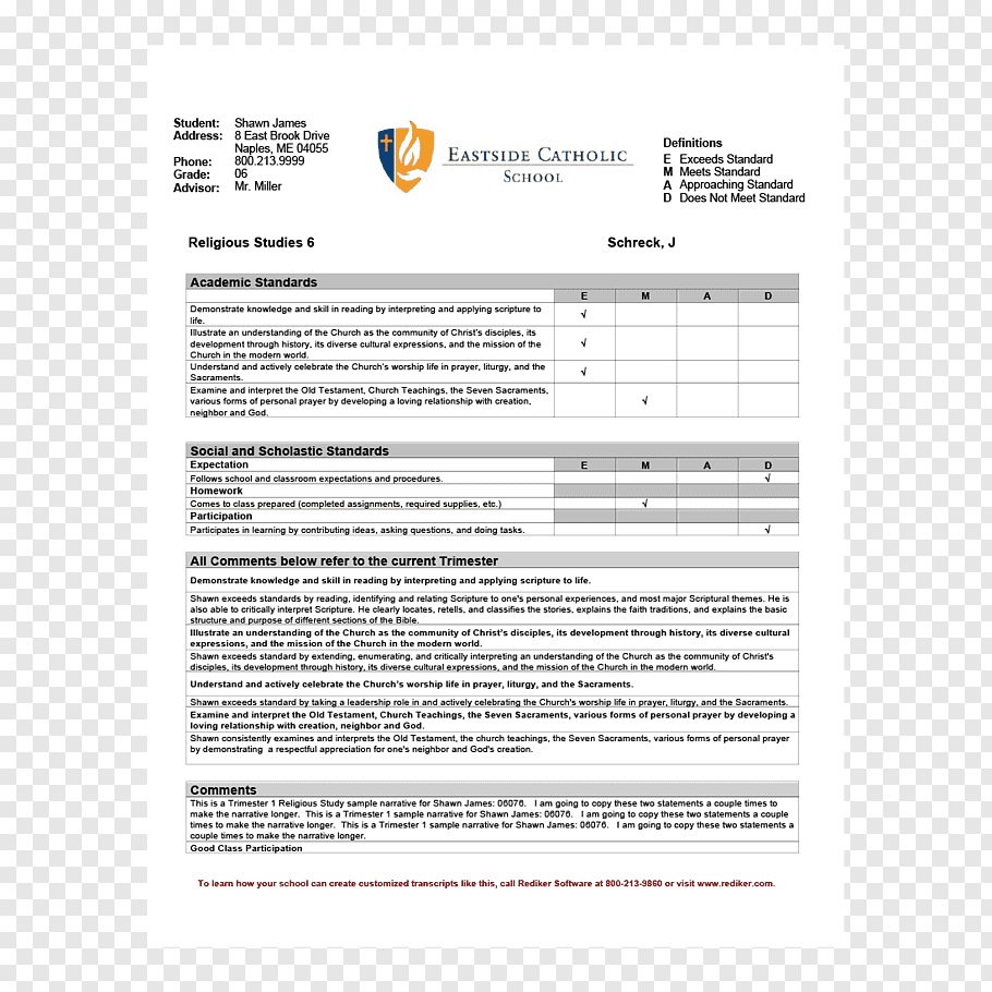 Report Card Middle School Template National Secondary School Throughout Middle School Report Card Template