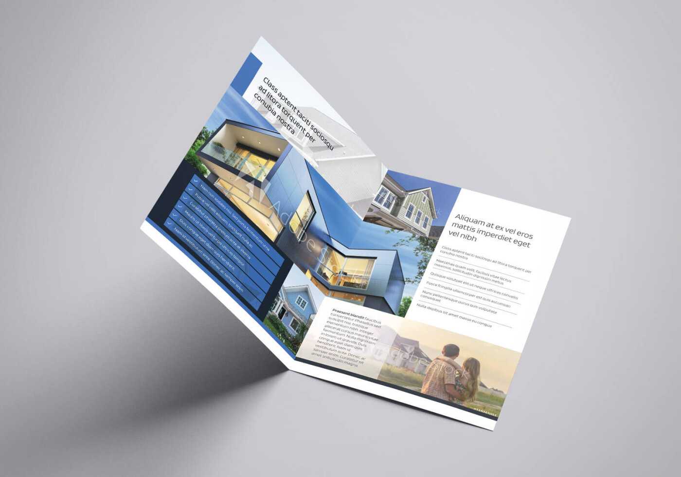 Residential Real Estate Half Fold Brochure Template With Regard To Half Page Brochure Template