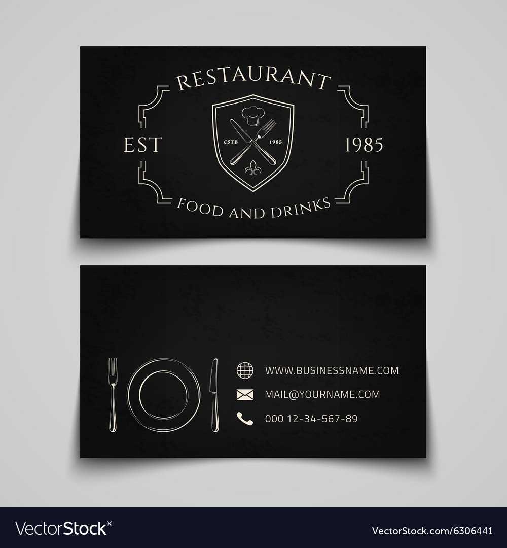 Restaurant Business Card Template With Restaurant Business Cards Templates Free