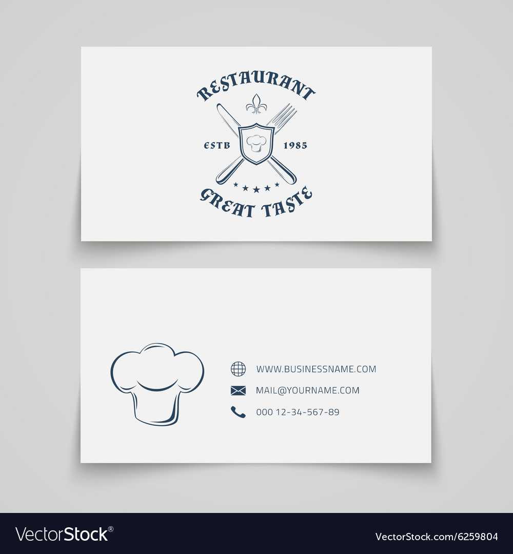 Restaurant Business Card Template Within Restaurant Business Cards Templates Free