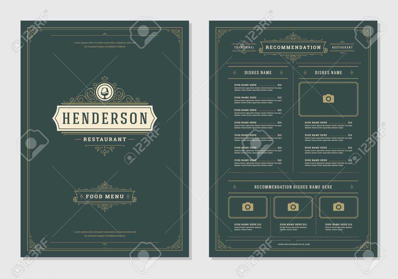 Restaurant Menu Design And Vector Brochure Template. Wine Glass.. Intended For Wine Brochure Template
