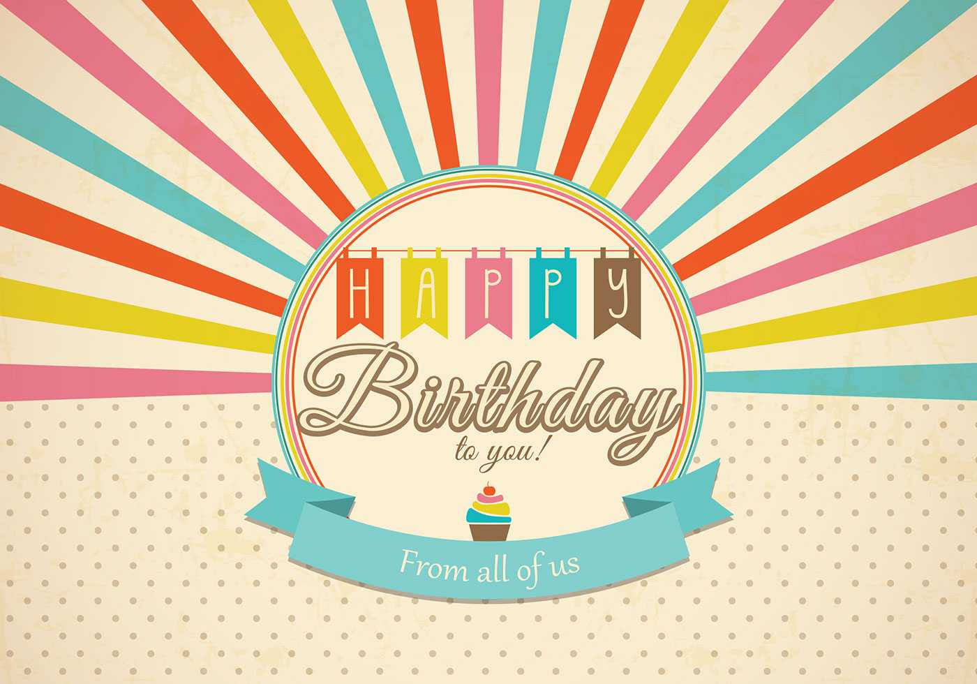 Retro Happy Birthday Card Psd – Free Photoshop Brushes At Regarding Photoshop Birthday Card Template Free