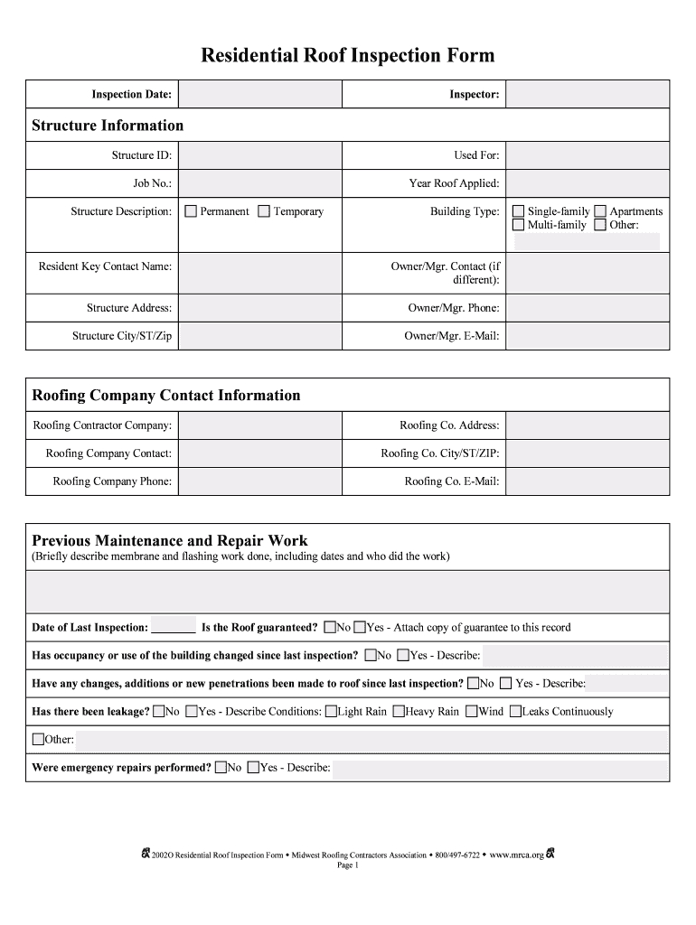 Roof Inspection Form – Fill Out And Sign Printable Pdf Template | Signnow For Roof Certification Template