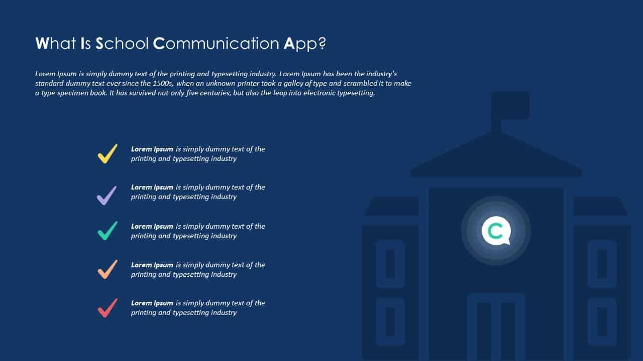 School Communication App Deck Template For Powerpoint Regarding Powerpoint Templates For Communication Presentation