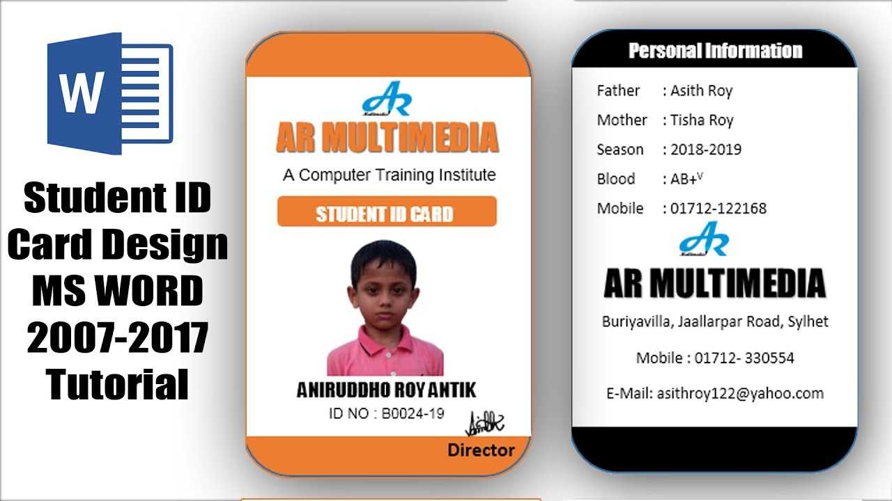 School Student Id Card Format – Karati.ald2014 Within College Id Card Template Psd