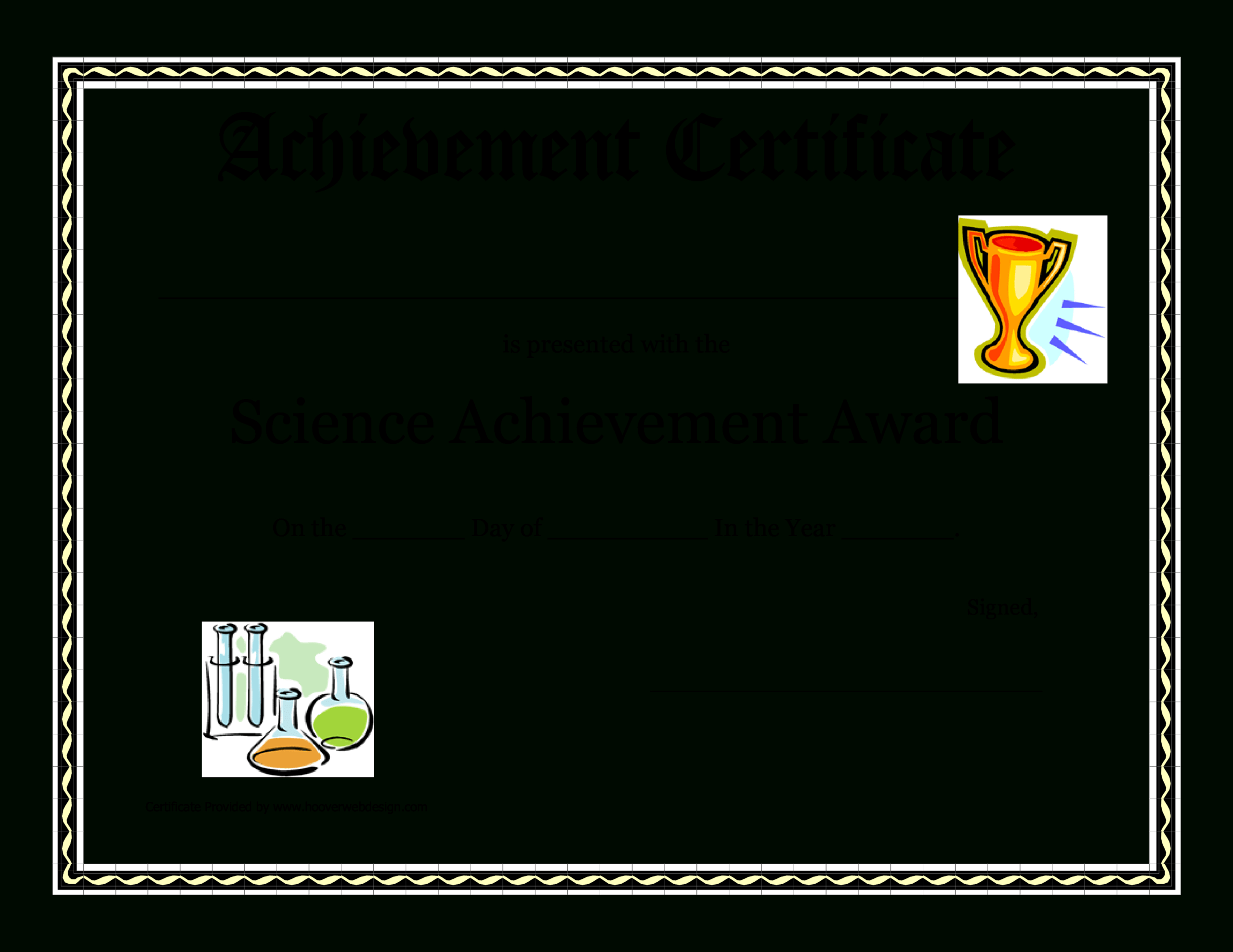 Science Achievement Award Printable Certificate | Templates Pertaining To Life Saving Award Certificate Template