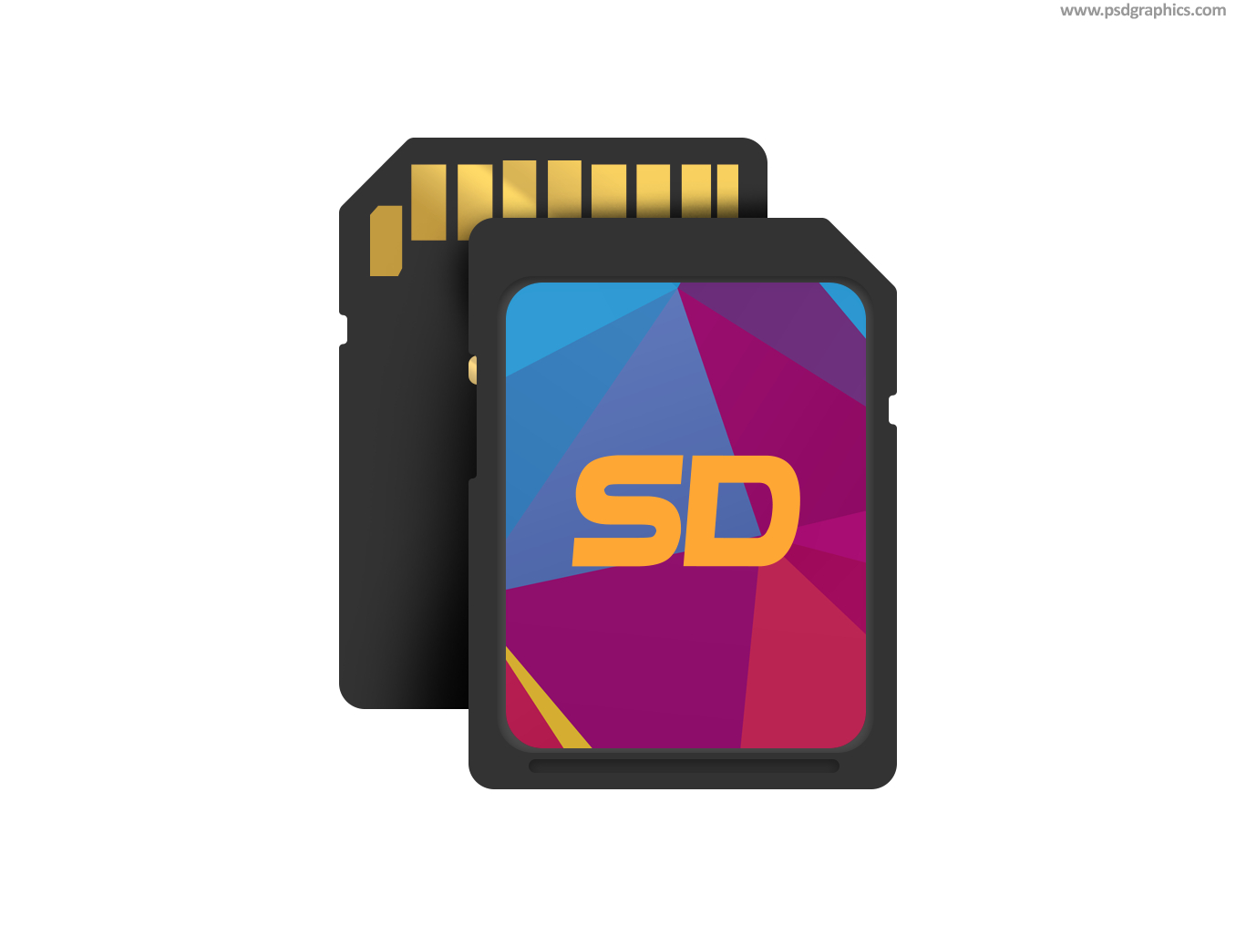 Sd Memory Card Icon Psd | Psdgraphics Throughout In Memory Cards Templates