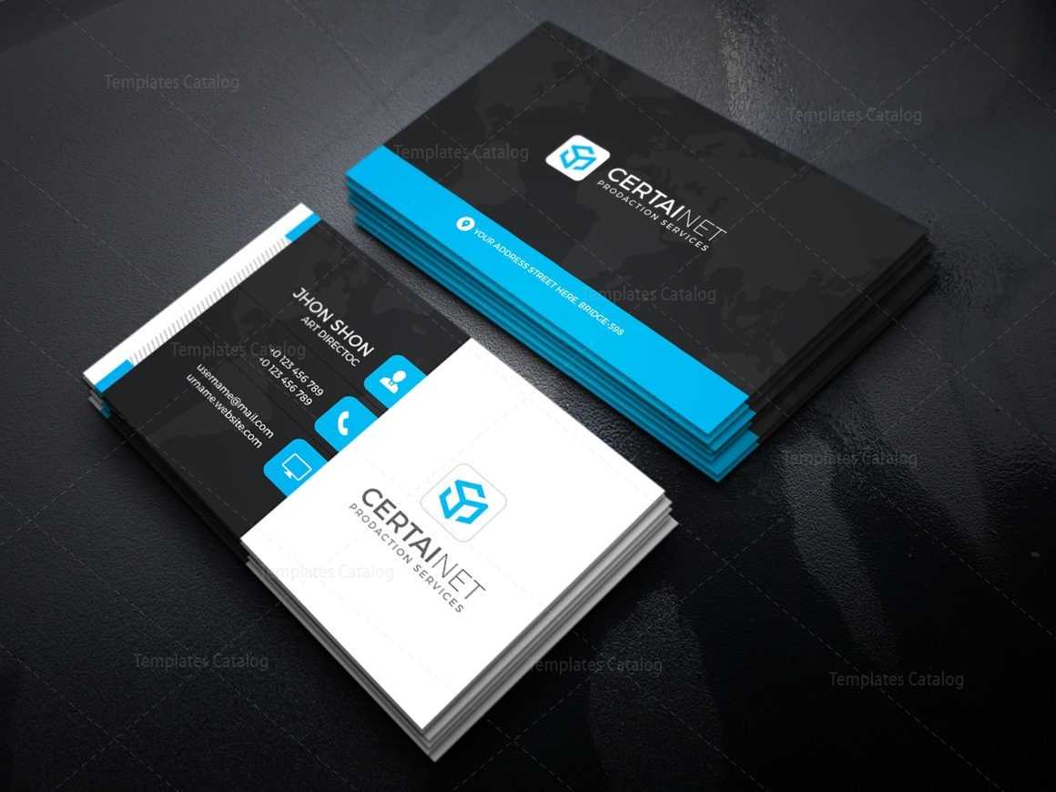 Security Company Corporate Business Card Template 000925 In Company Business Cards Templates