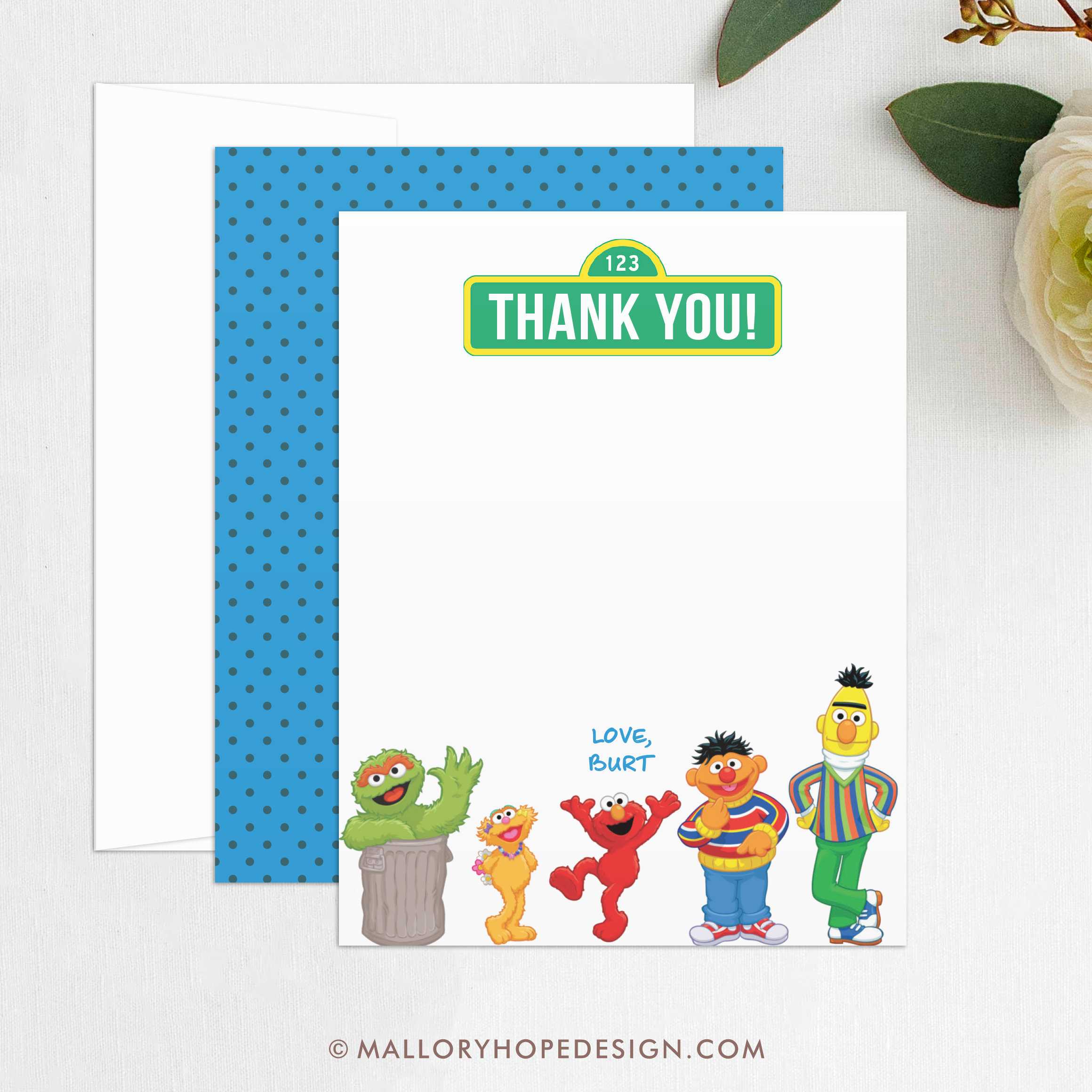 Sesame Street Thank You Template – Sesame Street Birthday Thank You, Elmo  Thank You, Kids Thank You, Digital File Template, Instant Download Pertaining To Elmo Birthday Card Template