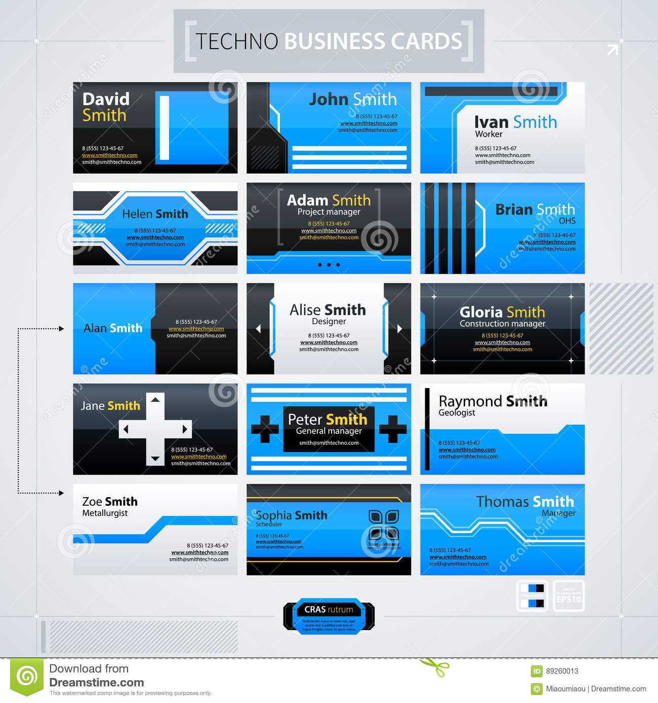 Set Of Modern Business Cards Templates Stock Vector In Advertising Cards Templates