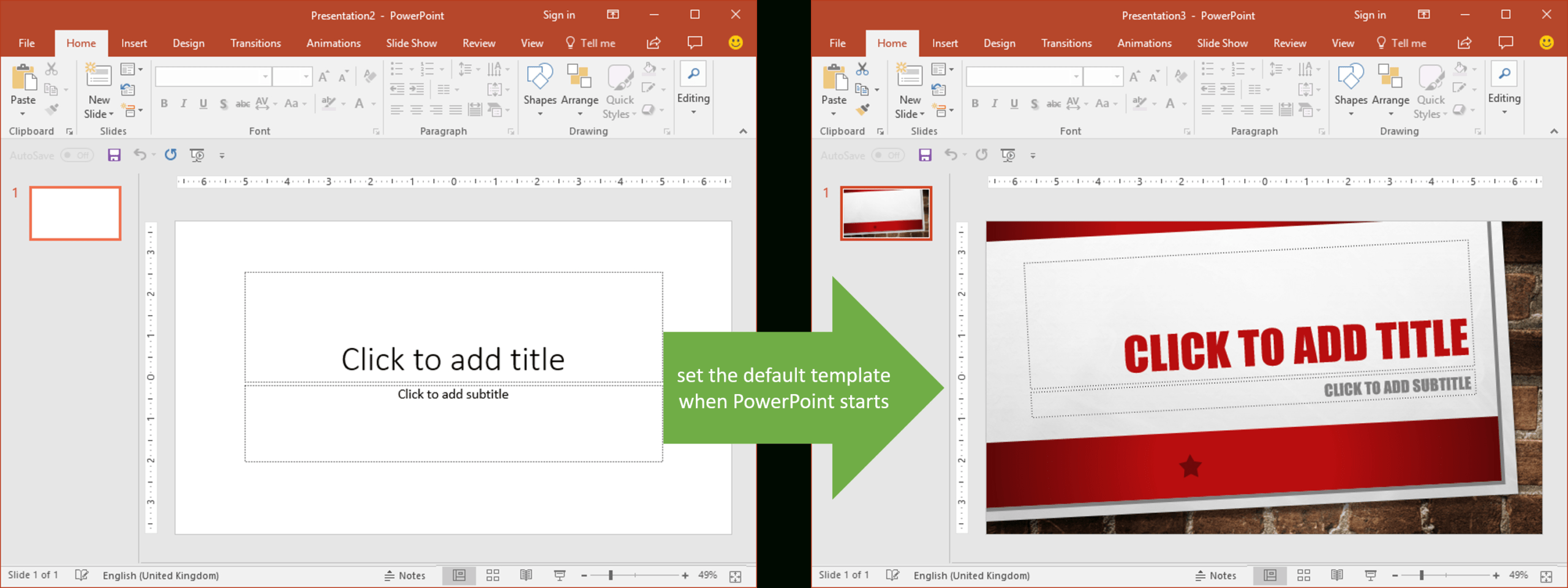 Set The Default Template When Powerpoint Starts | Youpresent Intended For Where Are Powerpoint Templates Stored