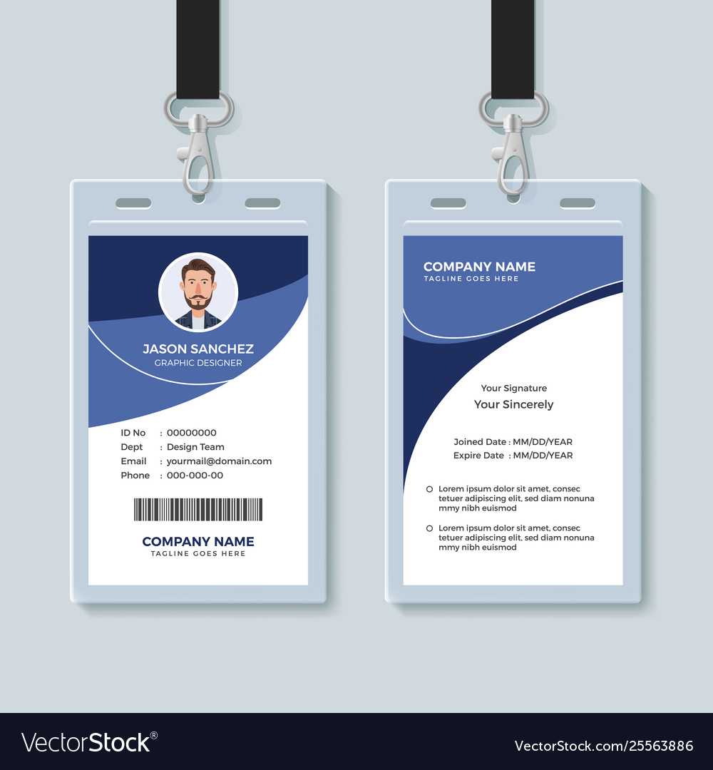 Simple Corporate Id Card Design Template Intended For Personal Identification Card Template