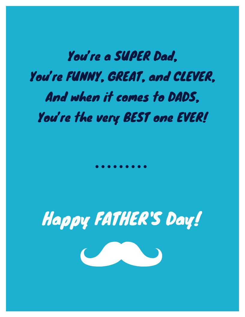 Simple Father's Day Card Template Within Fathers Day Card Template