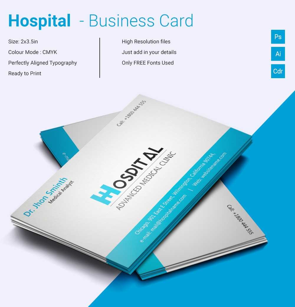 Simple Hospital Business Card Template | Free & Premium Throughout Calling Card Free Template