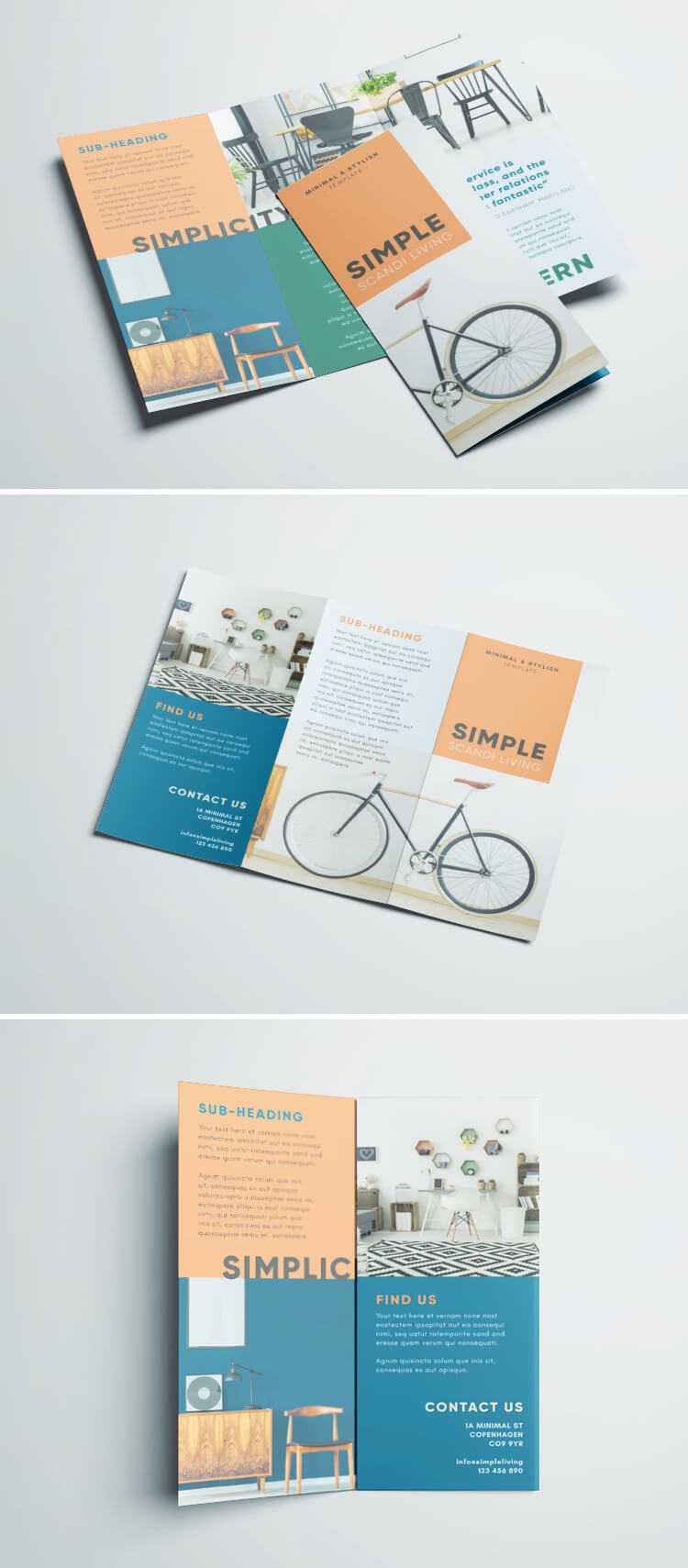 Simple Tri Fold Brochure | Free Indesign Template Pertaining To Tri Fold Brochure Template Indesign Free Download