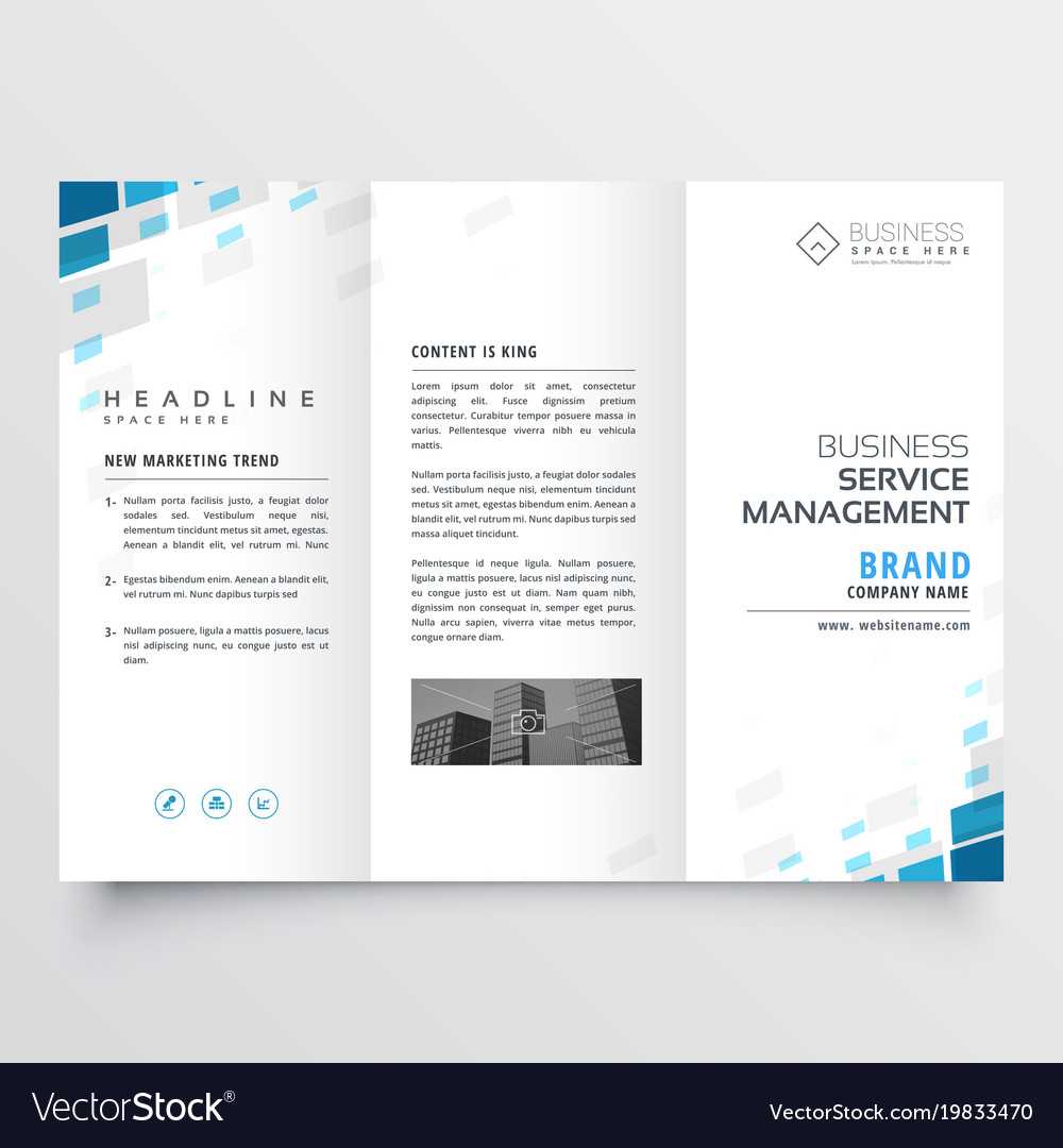 Simple Trifold Business Brochure Template Design for One Page Brochure Template