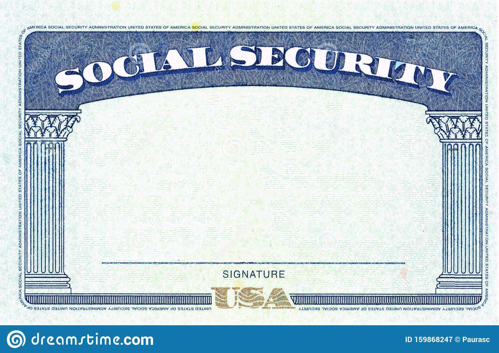 Social Security Card Blank Stock Image. Image Of Emigration With Regard To Blank Social Security Card Template Download